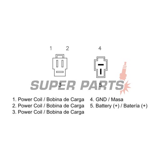 Реле за зареждане -DZE- реле-регулатор, 12V, 20A, SUZUKI AN, EN, GSX, RG, RGV, UE 125-500 1986-2008