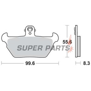 Накладки -TRW- MCB621SV, BMW K100RS 16V, K100LT ABS, K1100RS/ABS, K1100LT (1990-1998), R80/R80R (1991-1994)