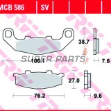 Накладки -TRW- MCB586, Kawasaki GPX400R, GPZ500S/500R, KR-1 250, Xantus 400, Zephyr 400/550, ZXR250, Suzuki GSX1100G, RGV250 (1987-2004)