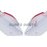 Задни странични пластмаси -POLISPORT- червено/бяло, HONDA CRF 250 2004-2005
