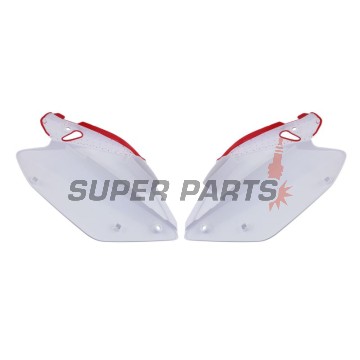 Задни странични пластмаси -POLISPORT- червено/бяло, HONDA CRF 250 2004-2005