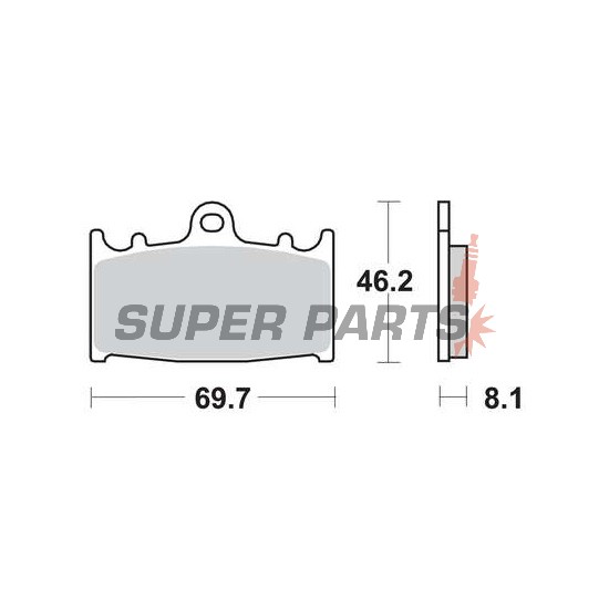 Накладки -TRW- MCB602CRQ, Kawasaki GPZ, KLZ, VN, ZR, ZX, ZX-6R, ZX-9R, ZXR, ZZR 1989-2019; Suzuki GSF, GSR, GSX, GSX-R, RGV, SV 1988-2017
