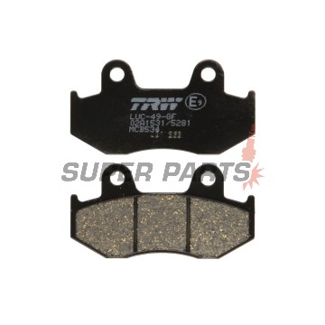 Накладки -TRW- MCB534, Honda ATC250R/350X, CH250 Spacy/Elite, CN250 Helix, CR50R/125R/250, FTR250, Lead100, MTX125, NES125/150, RX250RE, SCV100 Lead, SH125/150, TRX250R, XL250R/350R/600R, XLR250R, XR250R/350R/500R/600R, Peugeot Elyseo 125