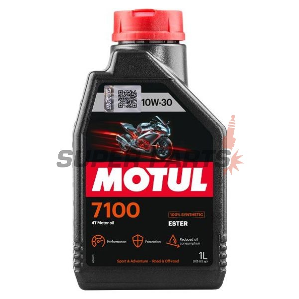 Двигателно масло -MOTUL- 7100, 10W30, пълна синтетика + естер, 1L
