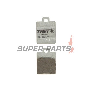 Накладки -TRW- MCB695EC, CPI GTR (2002-2006); Derbi Sonar (2010-2012); Gilera Runner/Runner SP (1999-2005), Stalker (1997-2005); Peugeot Tweet (2010); Piaggio Fly (2006-2014), Zip/Zip II (2000-2010)
