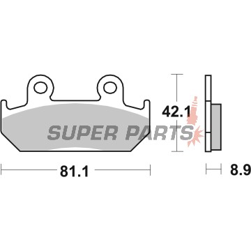 Накладки -BREMBO- 07HO21SA, Honda CBR600F, XRV750 Africa Twin (1987-1993)