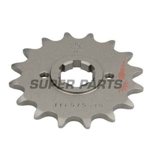 Преден пиньон -JT- JTF575,16, 16 зъба, Yamaha FZR 400 1987, SRX 600 1986-1994, TT 250 1989-1992, TT 350 1986-1992, TT 600 1983, 1996-2001, XT 400 1983-1984, XT 550 1982-1983, XT 600 1984-1988