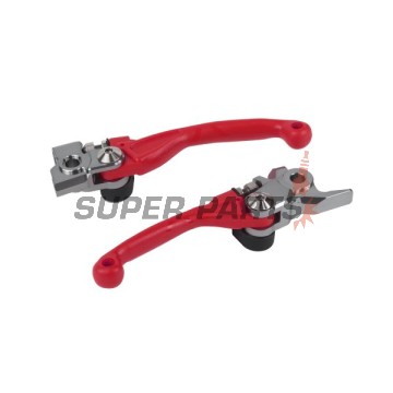 Ръчки комплект -POLISPORT- червен, non-breakable, HONDA CR 125/250 2004-2007