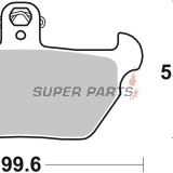 Накладки -BREMBO- 07BB22SA, BMW K1100 LT/RS, K100 RS, K1, R100R, R1100RS, R80 1000-1100cc (1988-1998)