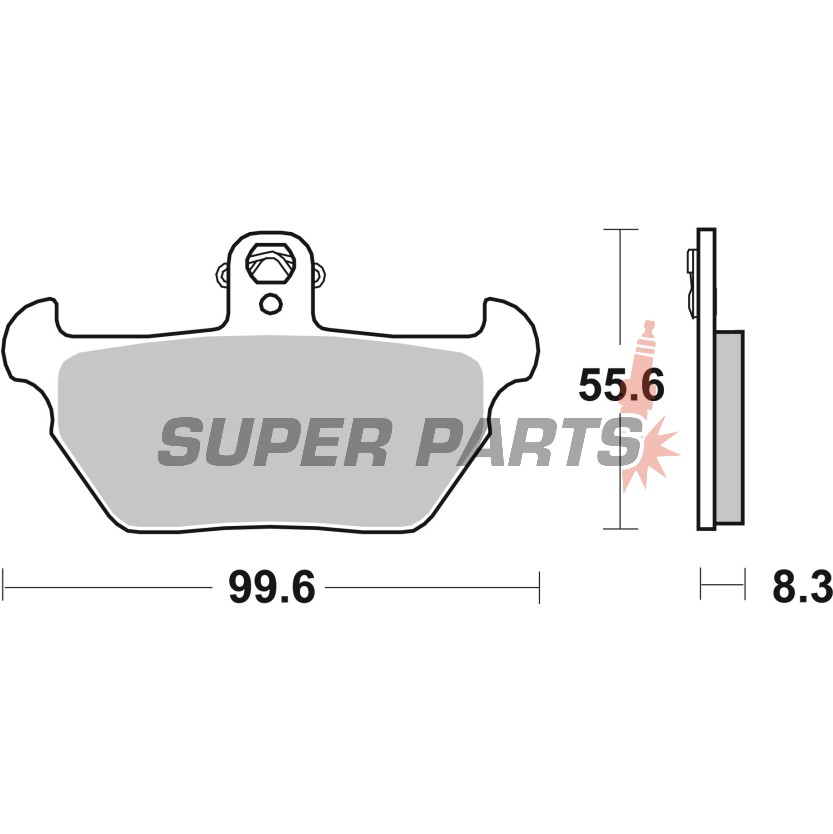 Накладки -BREMBO- 07BB22SA, BMW K1100 LT/RS, K100 RS, K1, R100R, R1100RS, R80 1000-1100cc (1988-1998)