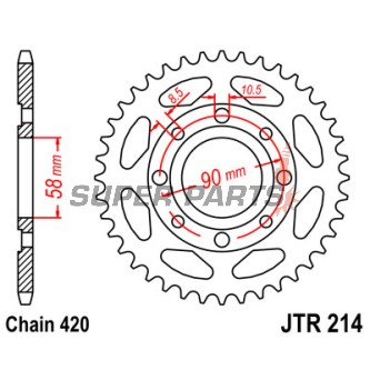 Заден пиньон -JT- JTR214,36, 36 зъба, стоманен