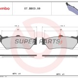 Накладки -BREMBO- 07BB0359, Aprilia Pegaso & ETV Caponord 650-1000, BMW F650/F800 GS, Honda NX 650 Dominator & NT650 Deauville, KTM 950/990 Adventure, Moto Guzzi 1100-1200