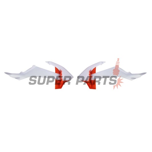 Предни странични пластмаси -POLISPORT- оранжево/бяло, KTM SX 65 2016-2023