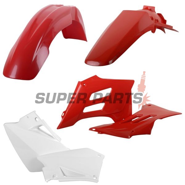 Пластмаси комплект -POLISPORT- червено/бяло, GAS GAS EC 125-450 2005-2006