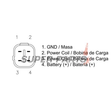Реле за зареждане -DZE- реле-регулатор, 12V, 12A, BETA RR; HUSABERG FC, FE, FS, TE; HUSQVARNA FE, FS, TE, TX; KTM EXC, MXC, SMC, XC, XC-F, XC-W, XCF-W 125-660
