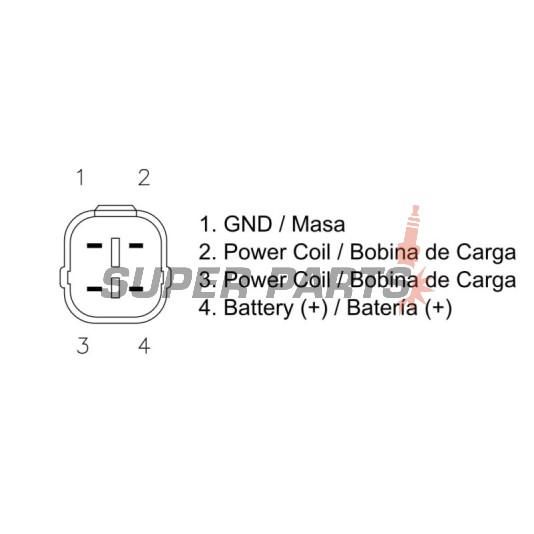Реле за зареждане -DZE- реле-регулатор, 12V, 12A, BETA RR; HUSABERG FC, FE, FS, TE; HUSQVARNA FE, FS, TE, TX; KTM EXC, MXC, SMC, XC, XC-F, XC-W, XCF-W 125-660