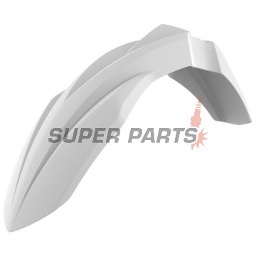 Преден Supermoto калник -POLISPORT- бял, KAWASAKI KX 250/450 2019-2023