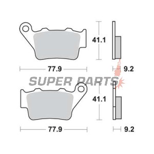 Накладки -TRW- MCB672SI, Alfer VR 250, Aprilia Pegaso 650, Husaberg FE/FS 450-650, Husqvarna CR/TE/WR 125-610, KTM EXC/LC4/Duke 250-690, Yamaha TT 600, WR 125 (1993-2022)