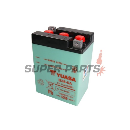 Акумулатор -YUASA- B38-6A, 14Ah 6V