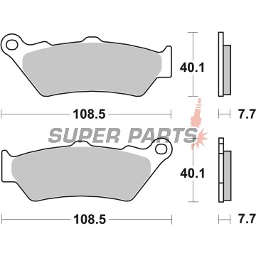 Накладки -BREMBO- 07BB03SP, Aprilia ETV1000/Moto650/Pegaso650/RS125, BMWC1650-800GS/R1250, Ducati1000, HondaCB/CBF/CBR/CRF/VFR500-1000, KTM690-990, Guzzi1000-1200, YamahaDT/XT125-660