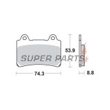Накладки -TRW- MCB584, Triumph Tiger 900 1993-1998; Yamaha FJ 1200, FZR 750/1000, TRX 850, XJR 1200, XVZ 1300 1987-2001