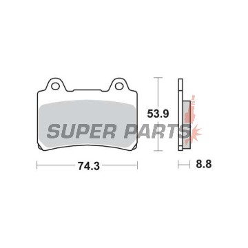 Накладки -TRW- MCB584, Triumph Tiger 900 1993-1998; Yamaha FJ 1200, FZR 750/1000, TRX 850, XJR 1200, XVZ 1300 1987-2001