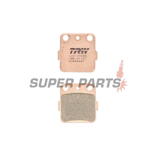 Накладки -TRW- MCB554SI, Honda ATC 250R (1982-1984), CR 80R/85R (1983-2008), Husqvarna CR/TC/TE/WR 125-610 (1992-1994), Kawasaki KFX/KSF 400 (2003-2006), Suzuki LT-Z 400 Quadsport (2003-2017), Yamaha YFM 350 Warrior (1989-2004), YFZ 350 Banshee (1990-2006