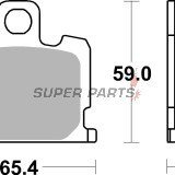 Накладки -BREMBO- 07YA0809, Yamaha RD 50, 80, 250, 350 LC, RX 80SE, XJ 550, 750, XS 1100S, XV 1000SE (1981-1985)