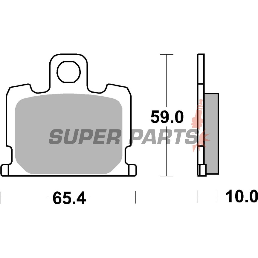 Накладки -BREMBO- 07YA0809, Yamaha RD 50, 80, 250, 350 LC, RX 80SE, XJ 550, 750, XS 1100S, XV 1000SE (1981-1985)
