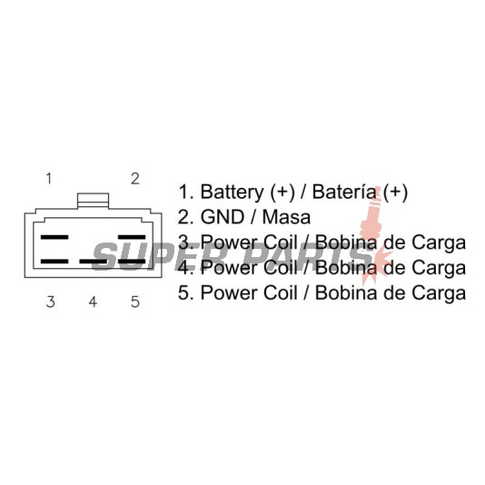 Реле за зареждане -DZE- реле-регулатор, 12V, 35A, YAMAHA FZS, TDM, XV, XVZ 250-1300 1993-2001