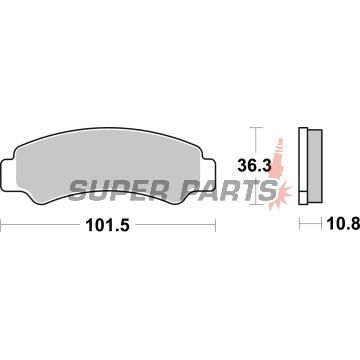 Накладки -BREMBO- 07KS08SD, Yamaha XJR 1300, BMW K1200/GS, CF Moto CForce/ZForce, Ducati Monster, KTM, Beta (1988-2023)