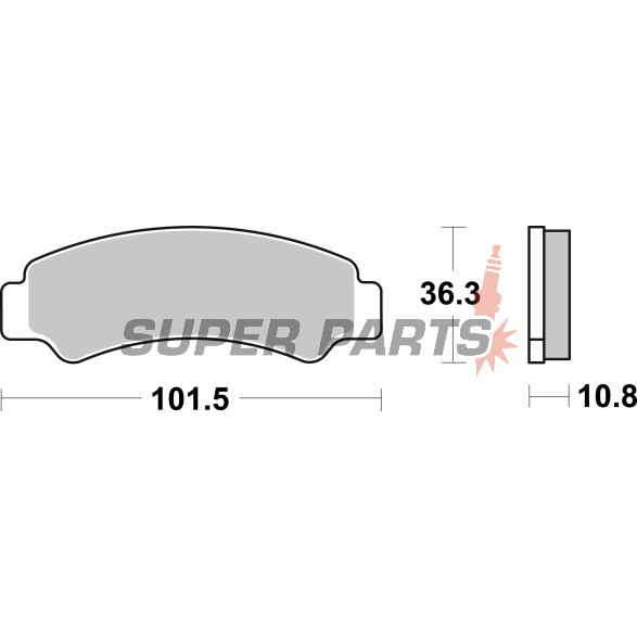 Накладки -BREMBO- 07KS08SD, Yamaha XJR 1300, BMW K1200/GS, CF Moto CForce/ZForce, Ducati Monster, KTM, Beta (1988-2023)
