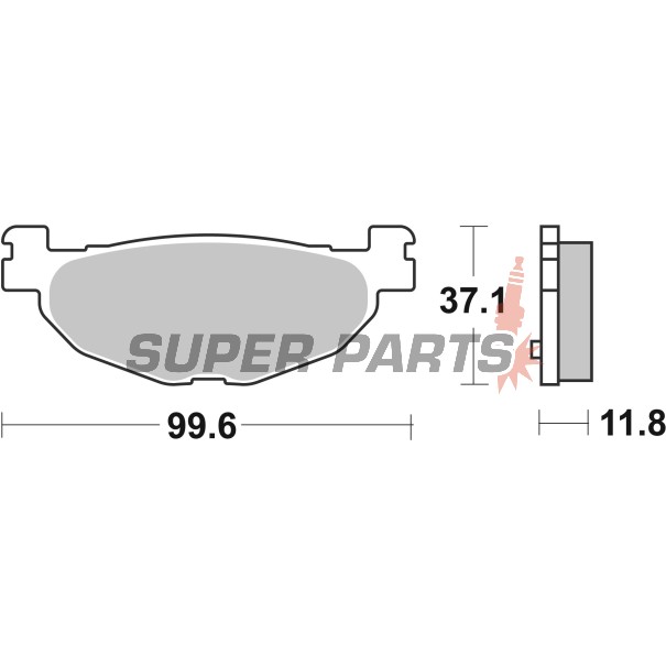Накладки -BREMBO- 07059XS, Yamaha YP 400 Majesty (2005-2007)