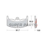 Накладки -TRW- MCB526, Honda CBX550F Supersport (1982-1984), MVX250F (1988), VT250F/500E (1982-1985), VTR250 Interceptor (1988)