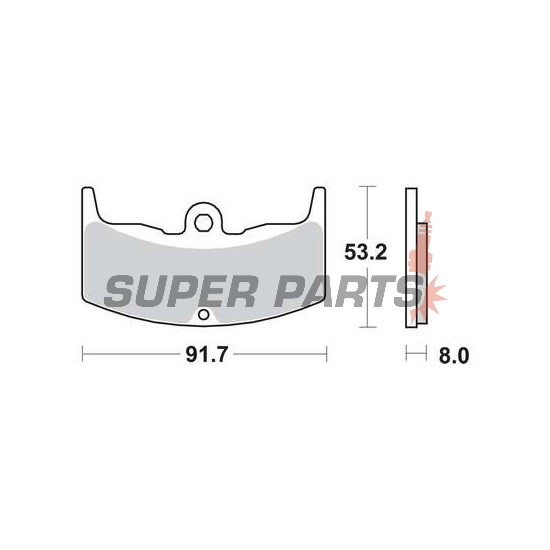 Накладки -TRW- MCB526, Honda CBX550F Supersport (1982-1984), MVX250F (1988), VT250F/500E (1982-1985), VTR250 Interceptor (1988)