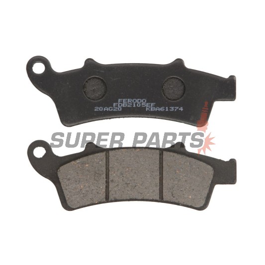 Накладки -FERODO- FDB2105EF, Aprilia Atlantic/Scarabeo/Sportcity (125-500, 2003-2015); Kymco People 125i GT; Malaguti Madison 250/400; Peugeot Elyseo 125; Piaggio Beverly 350