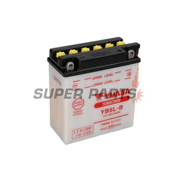 Акумулатор -YUASA- YB5L-B + ELEKTROLIT, 5Ah 12V