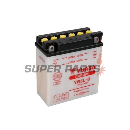 Акумулатор -YUASA- YB5L-B + ELEKTROLIT, 5Ah 12V