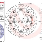 Спирачен диск -BREMBO- 78B40871, Yamaha FZ1, MT-10, R1 / R6 (2004-2021)