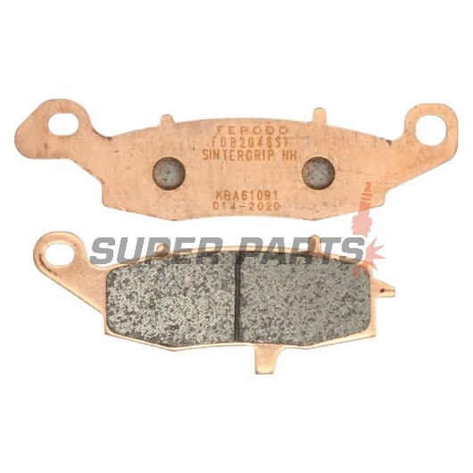 Накладки -FERODO- FDB2048ST, Kawasaki ER-6 / Versys / KLR / VN / Z / Zephyr / ZR-7 650-1600 1996-2007, Suzuki V-Strom / Bandit / GSX 750F / SV 650 / Intruder 600-1500 1998-2015
