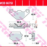 Накладки -TRW- MCB667SI, Aprilia MX 125 (2003-2007), RX 125 (2000-2001), Cagiva WMX 125 (1989), Husqvarna TC 510 & TE 510 (1990-1991)
