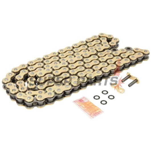 Верига -DID- 520VX3G&B-114ZB, размер 520, 114 звена, усилена, злато/черна