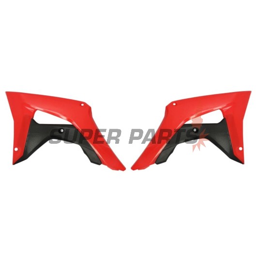 Предни странични пластмаси -POLISPORT- черно/червено, HONDA CRF 250/450 2017-2021