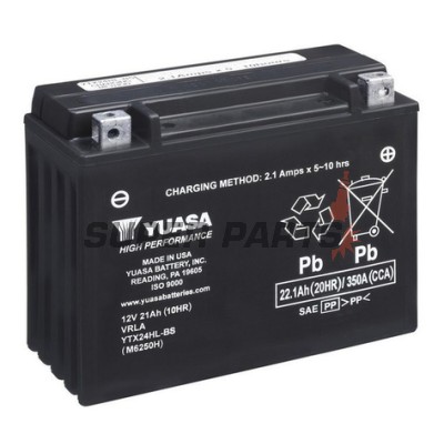 Акумулатор -YUASA- YTX24HL-BS, 22Ah 12V