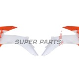Предни странични пластмаси -POLISPORT- оранжево/бяло, KTM EXC, EXC-F, SX, SX-F, XC, XC-F 125-500 2013-2016