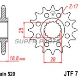 Преден пиньон -JT- JTF705,16, 16 зъба, Aprilia RSV 1000 1998-2009, SL 1000 2000-2006