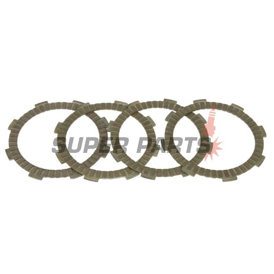 Съединител комплект (дискове) -TRW- MCC102-4, Honda ATC 185/200E, CR/CRF/CRM 60-100, MB/MBX/MT/MTX/NSR 75-80, TRX 90, XL/XR 100, Yamaha XT/YBR 125 (1974-2016)