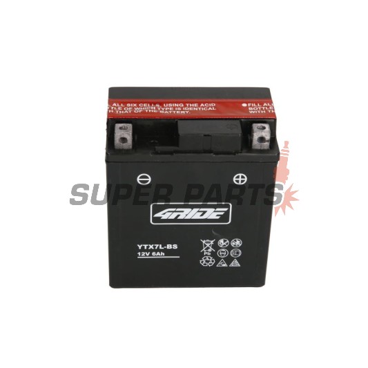 Акумулатор -4 RIDE- YTX7L-BS 4RIDE, 6Ah 12V