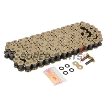 Верига -DID- 530VX3G&B-120, размер 530, 120 звена, усилена, злато/черна