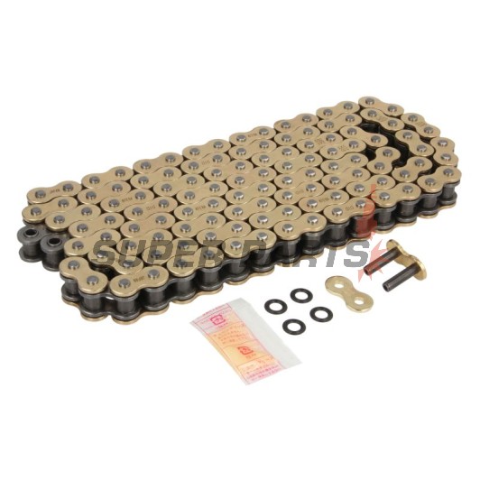 Верига -DID- 530VX3G&B-120, размер 530, 120 звена, усилена, злато/черна